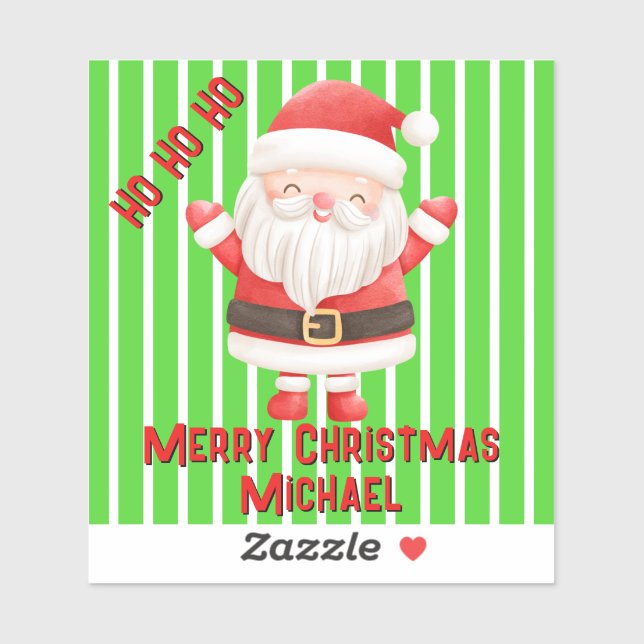 Funny Cute Kawaii Santa Cartoon  Sticker (Sheet)