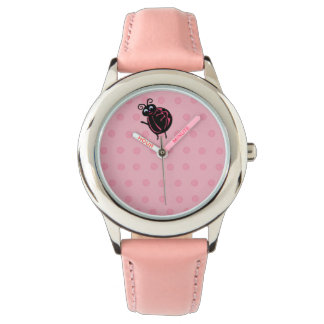 Funny Cute Ladybug Kids Girls Wrist Watch