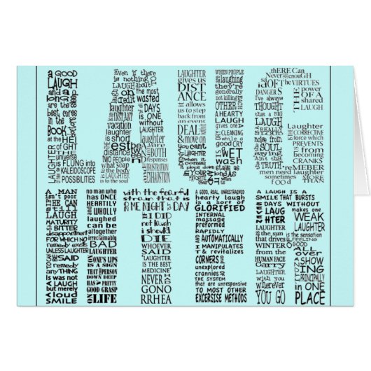 Funny, Cute, Laughter Graphic Art Cards (Front Horizontal)