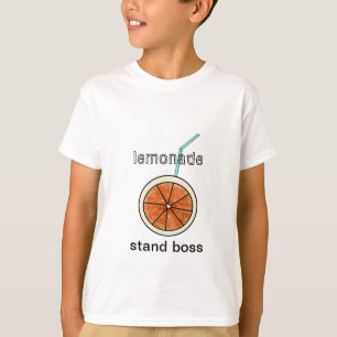 Funny Cute Lemonade Stand Boss Yellow T-Shirt