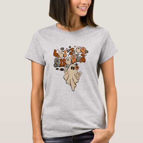 Funny Cute Lets Go Ghouls Halloween T_Shirt