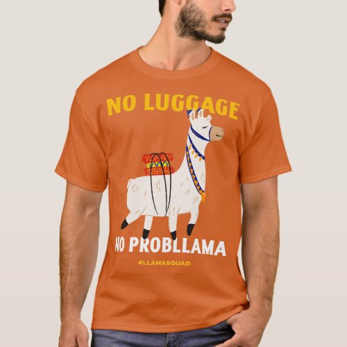 Funny Cute Llama Alpaca Travel T_Shirt