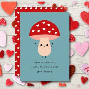 Funny Cute Love You So Mush Happy Valentine Holiday Card