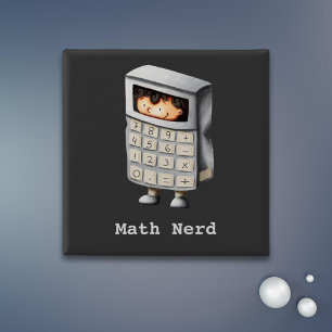 Funny Cute Math Nerd Calculator Button
