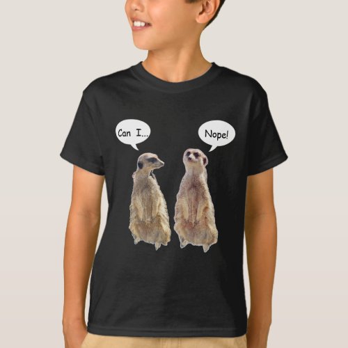 Funny cute meerkats in conversation  T_Shirt
