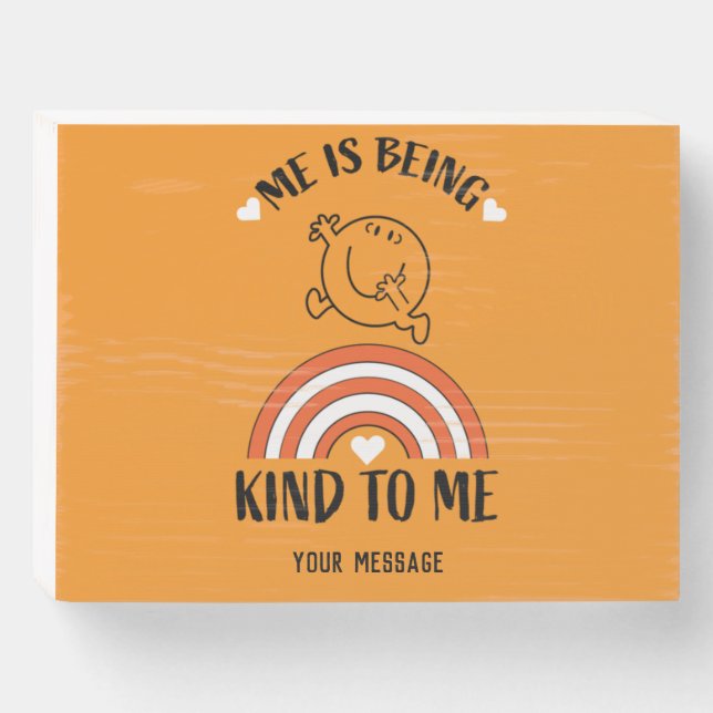 Funny Cute Mental Health Awareness Wooden Box Sign (Front Horizontal)