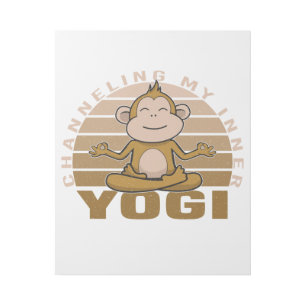 Funny cute monkey doing yoga. funny yoga poses gallery wrap