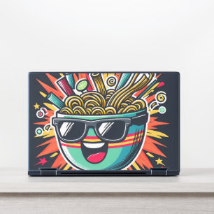 Funny Cute Noodle Cartoon Ramen Bowl HP Laptop Skin
