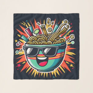 Funny Cute Noodle Cartoon Ramen Bowl Scarf