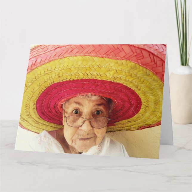 FUNNY CUTE OLD LADY BIRTHDAY CARD FOR HER (Front)
