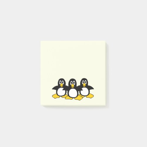 Funny Cute Penguins Yellow Cute Post_it Notes