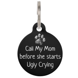 Funny Cute Pet Dog Name Tags - Customized Unique