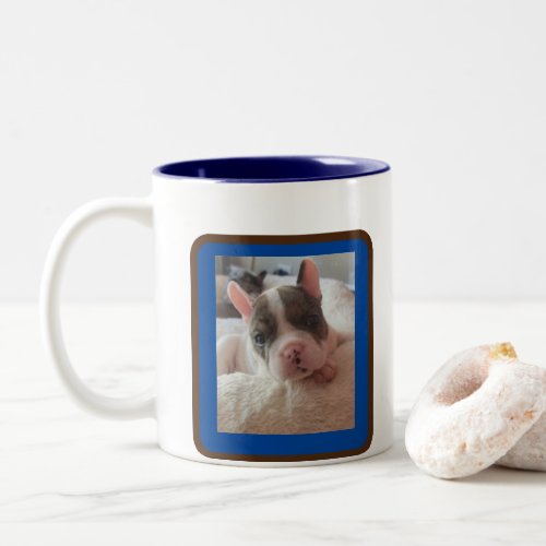 Funny cute pitbull puppy quote Two_Tone coffee mug