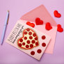 Funny Cute Pizza Heart Valentine's Day Greeting Holiday Card