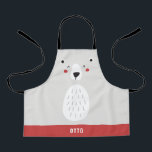 Funny cute polar bear personalized children's apron<br><div class="desc">Funny cute polar bear personalized children's</div>