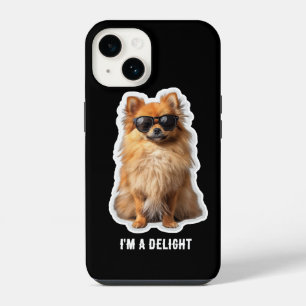 Funny Cute Pomeranian Dog I'm a Delight iPhone 14 Case