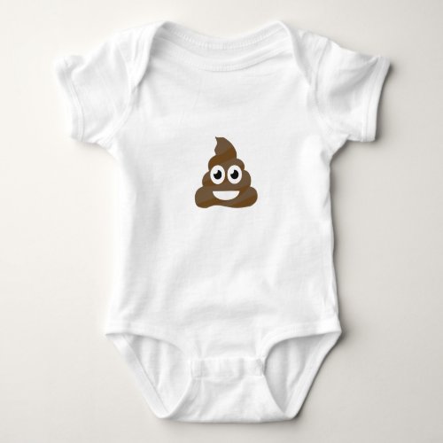Funny Cute Poop Emoji Baby Bodysuit