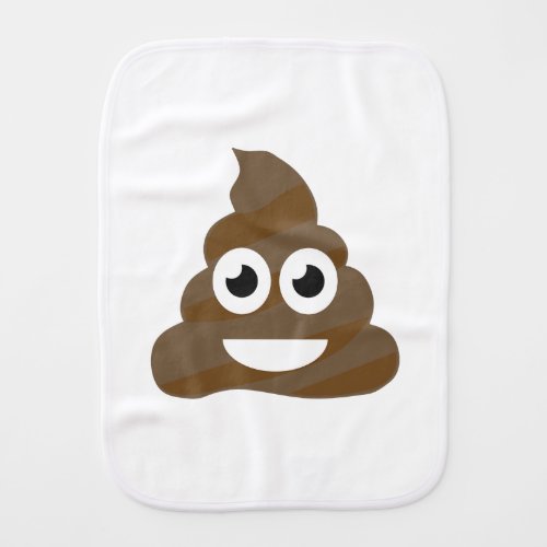 Funny Cute Poop Emoji Burp Cloth