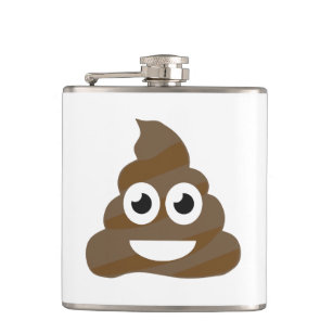 Funny Cute Poop Emoji Flask