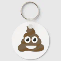 Poop Happens Emoji Keychain