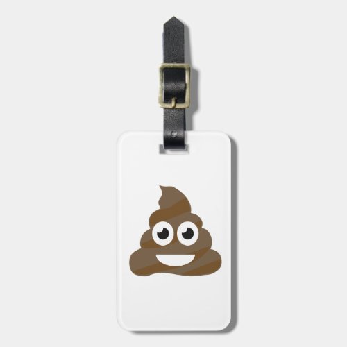 Funny Cute Poop Emoji Luggage Tag