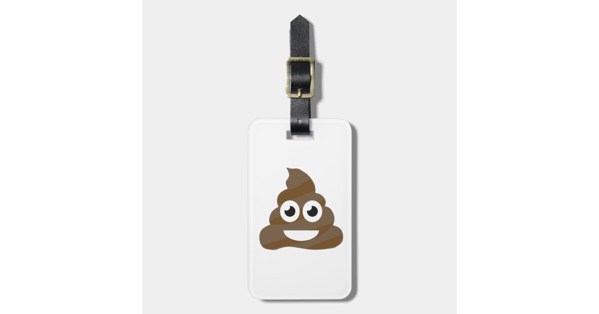 Funny Cute Poop Emoji Luggage Tag Zazzle