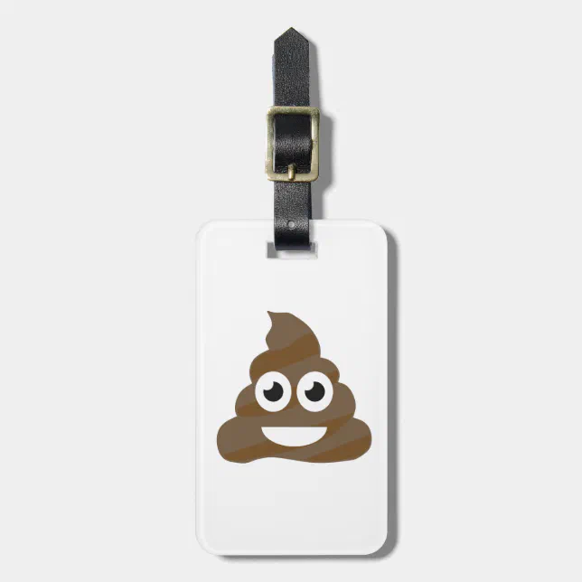 Funny Cute Poop Emoji Luggage Tag Zazzle