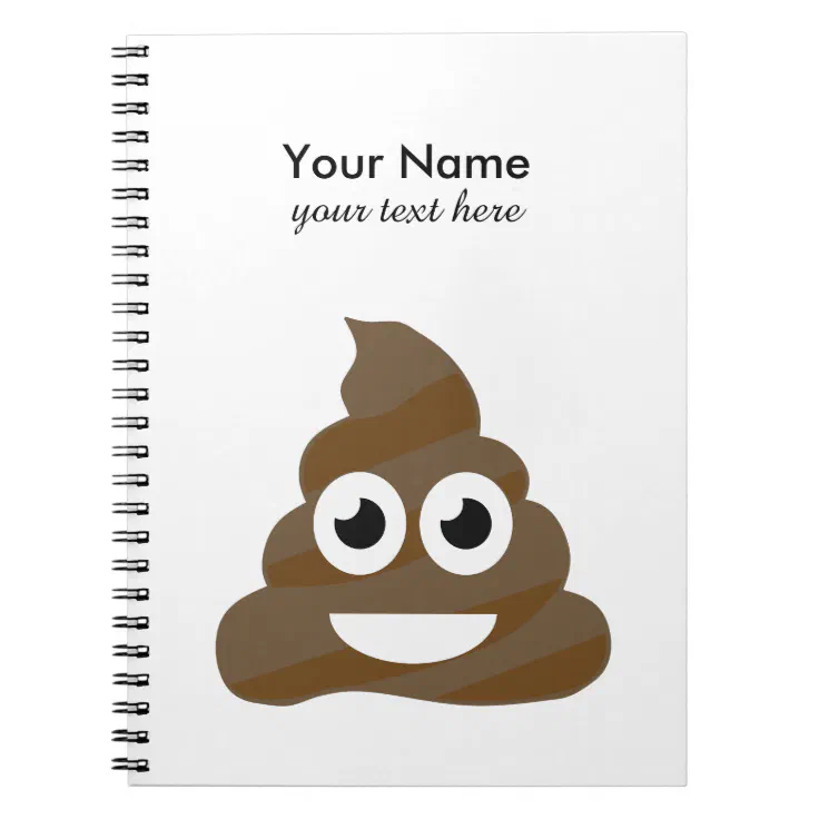 Funny Cute Poop Emoji Notebook Zazzle