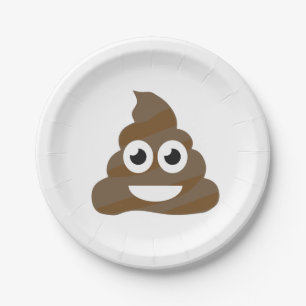 Funny Cute Poop Emoji Paper Plates