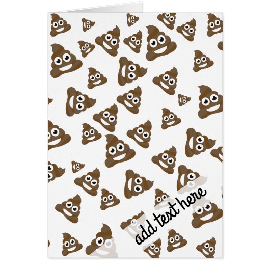 Funny Cute Poop Emoji Pattern Cards (Front)