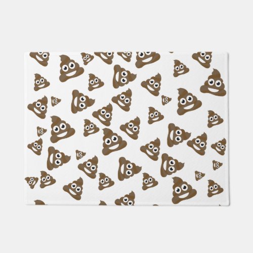 Funny Cute Poop Emoji Pattern Doormat