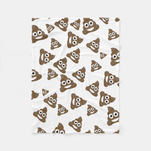 Funny Cute Poop Emoji Pattern Fleece Blanket