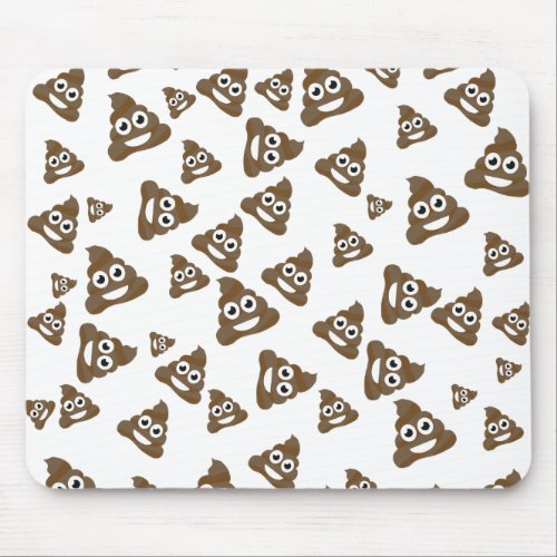Funny Cute Poop Emoji Pattern Mouse Pad