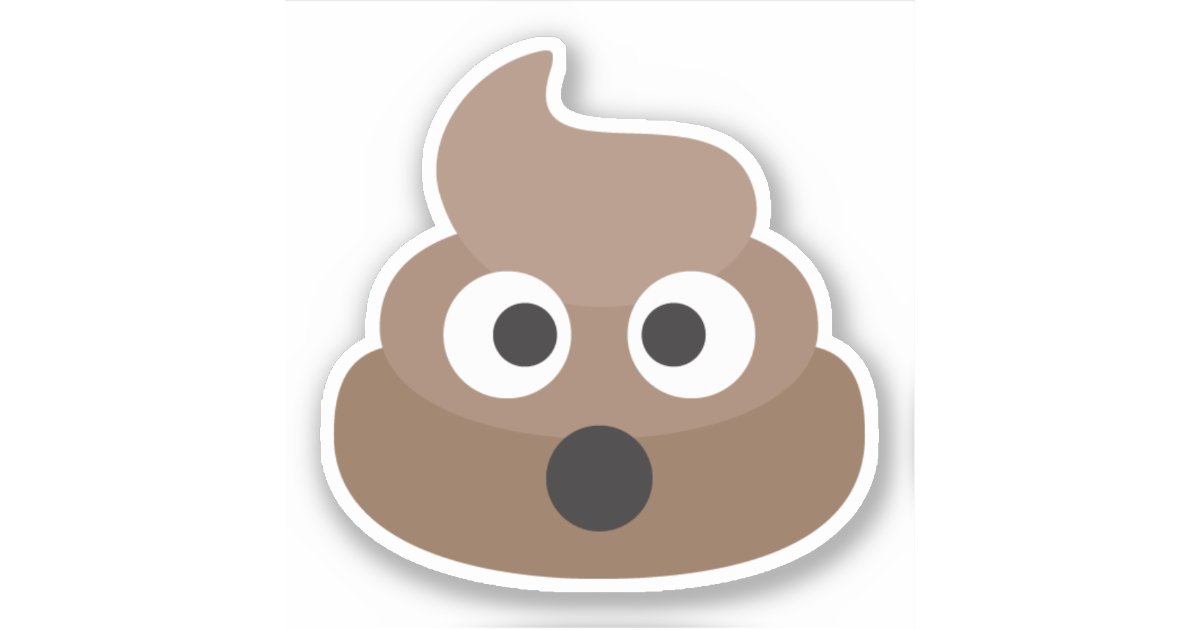funny cute poop emoji sticker zazzlecom