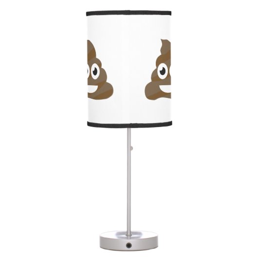 Funny Cute Poop Emoji Table Lamp (Back)