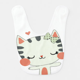 funny cute Pretty Kitty Baby Bib