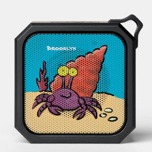 Funny cute purple cartoon hermit crab bluetooth speaker