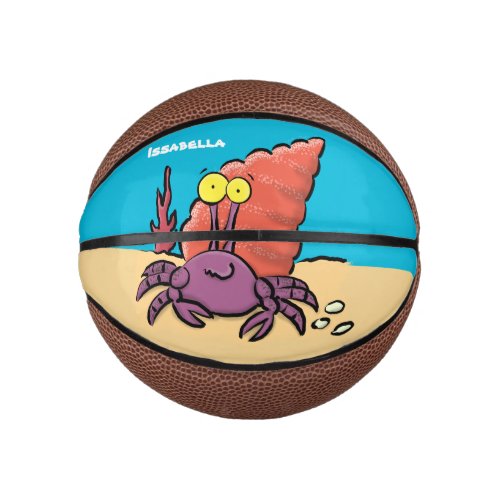 Funny cute purple cartoon hermit crab mini basketball