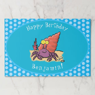 Funny cute purple cartoon hermit crab paper pad