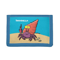 Funny cute purple cartoon hermit crab