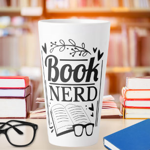 Funny Cute Quote Book Nerd Latte Mug