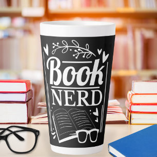 Funny Cute Quote Book Nerd Latte Mug