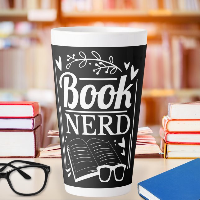 Funny Cute Quote Book Nerd Latte Mug (Creator Uploaded)