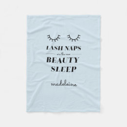 Funny Cute Quote Lash Nap Blanket Baby Blue