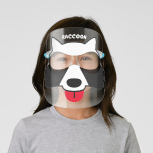 Funny cute raccoon face shield mask for kids