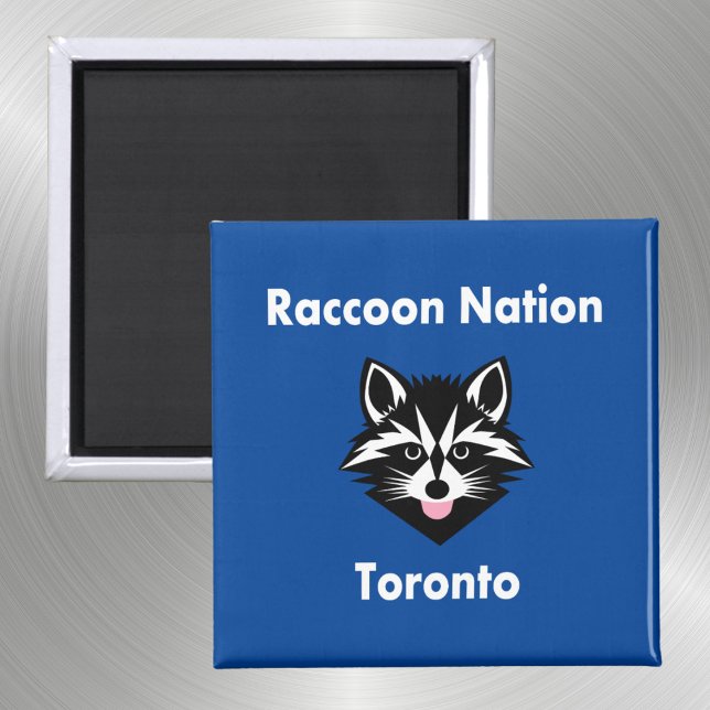 Funny Cute Raccoon Nation Toronto Dark Color Magnet (Creator Uploaded)