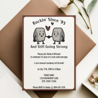 Funny Cute Rock Wedding Anniversary Vow Renewal