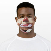 funny cute sad clown adult cloth face mask (Worn)