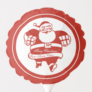 Funny Cute Santa Claus Cartoon Add Name or Text Balloon