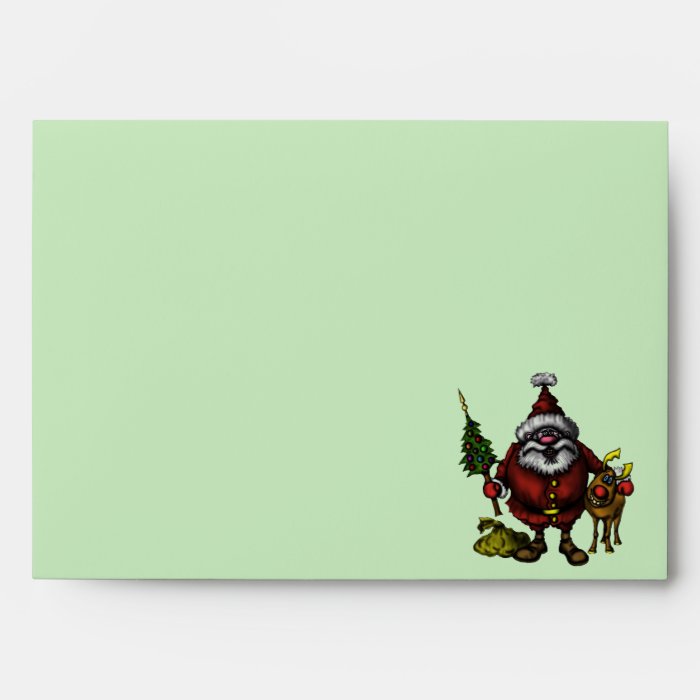 Funny cute Santa Claus envelope design